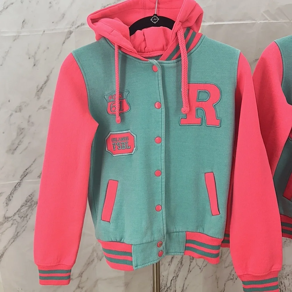 Urban Kids Letter-jacket style embroidered‎ girls hoodie size 10 & 12